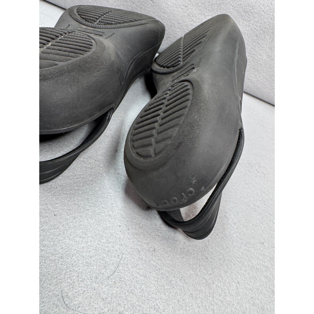 Crocs Olivia Black Slingback Ballet Flats Women Size 8 Laser Cut Petal Slip On - Picture 10 of 11